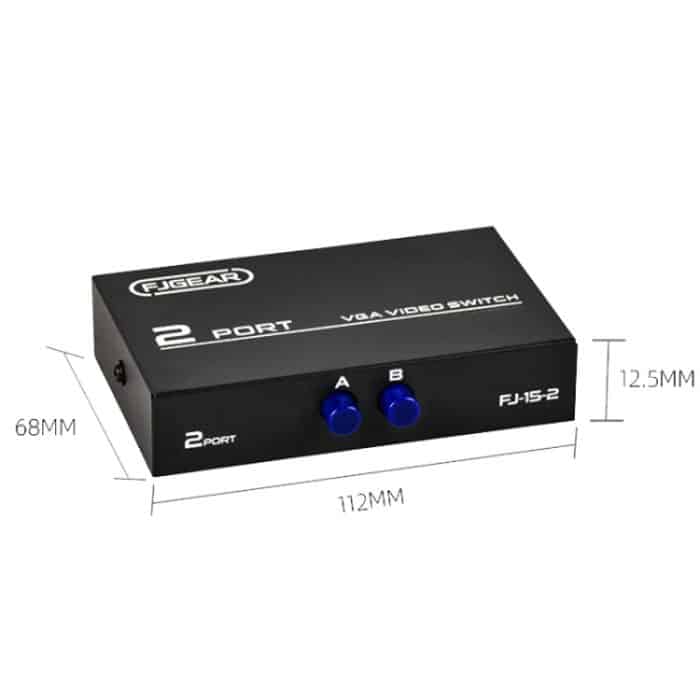 FJGEAR FJ-15-2 Computer VGA Switcher 2 In 1 Out Bidirektionaler Switching Sharer – Bild 2