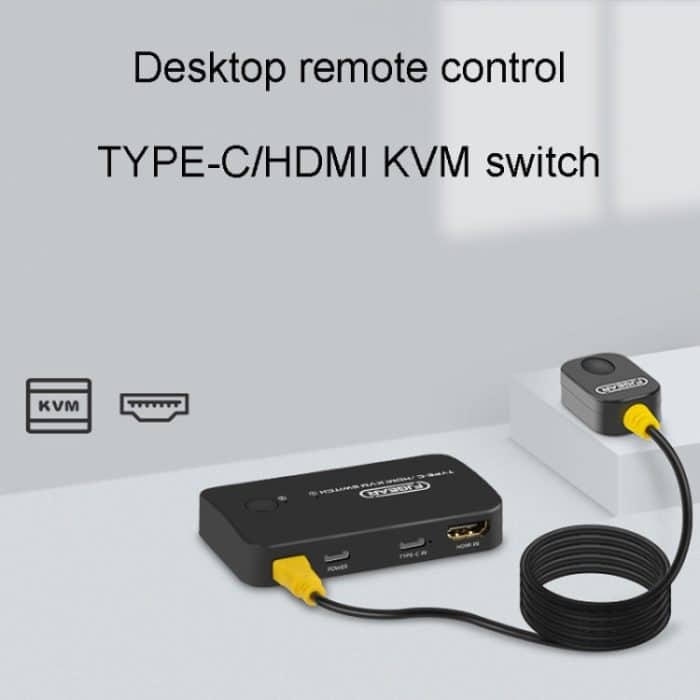 FJGEAR FJ-TYH201 Typ-C / HDMI KVM-Switch mit Desktop-Controller – Bild 9