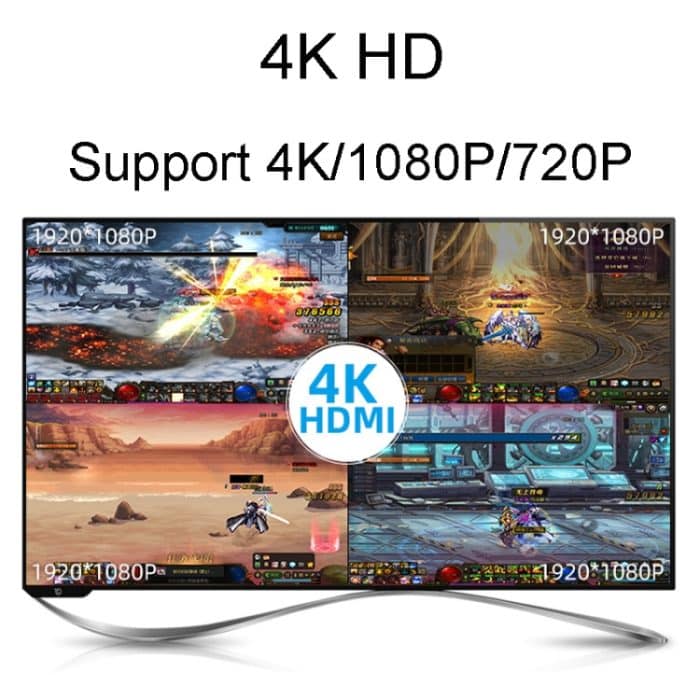 FJGEAR FJ-401HK 4 Ports HDMI KVM Video Splitter mit IR-Fernbedienung – Bild 5