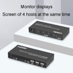 FJGEAR FJ-401HK 4 Ports HDMI KVM Video Splitter mit IR-Fernbedienung – Bild 6