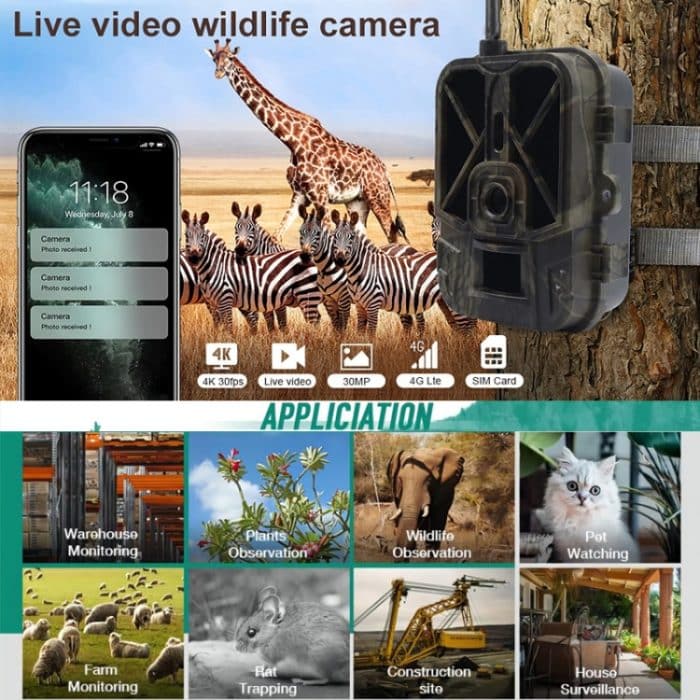 4K 4G Outdoor-Track-Kamera, Fernsteuerung über Mobiltelefon, um jederzeit Fotos/Videos anzusehen, HC-940Pro-Li – Bild 10