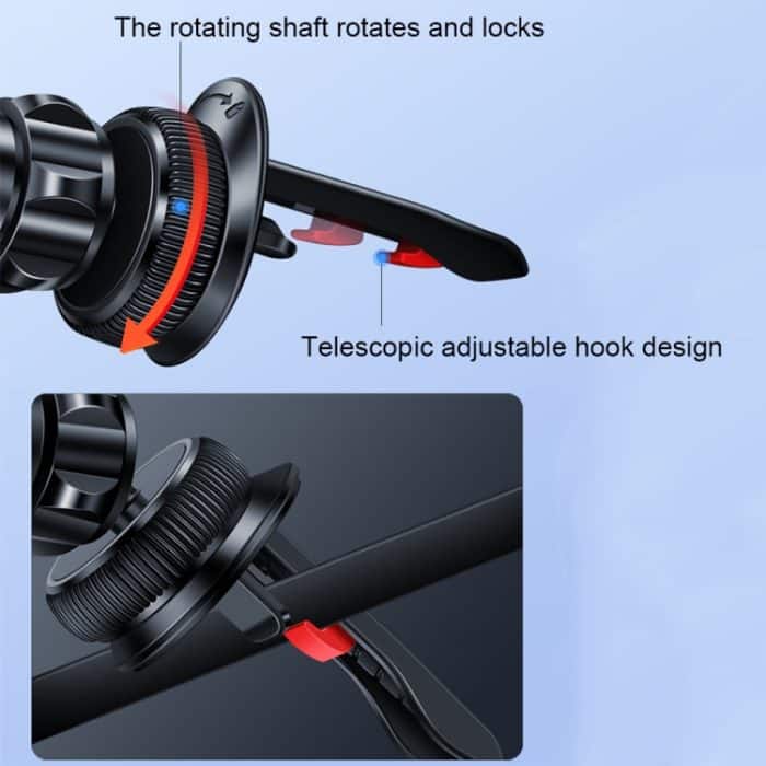 720 Grad drehbarer Luftauslass-Autotelefonhalter, universelle magnetische Navigationshalterung – Bild 8