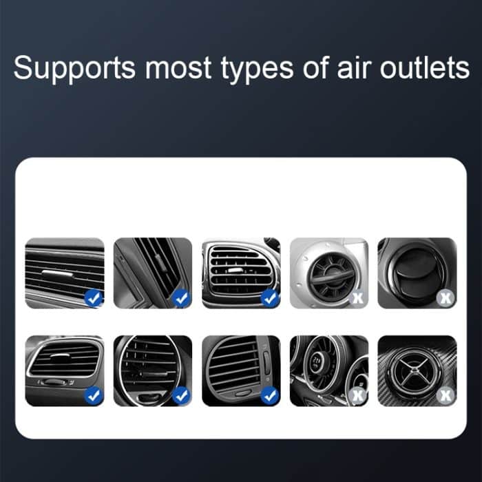 720 Grad drehbarer Luftauslass-Autotelefonhalter, universelle magnetische Navigationshalterung – Bild 10