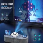 Home HD Projektor 1080P Bluetooth WIFI Handy Smart Projektor, US Plug, EU Plug, UK Plug, AU Plug – Bild 6