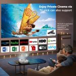 Home HD Projektor 1080P Bluetooth WIFI Handy Smart Projektor, US Plug, EU Plug, UK Plug, AU Plug – Bild 9