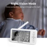 5-Zoll-HD-Babyphone, kabellose WLAN-Babypflegekamera, EU Plug, US Plug, UK Plug, AU Plug – Bild 7