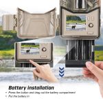 20 MP 2K Wildtierjagd-Hinterkamera, Fotofallen, Nachtsicht, 4G, SMS, MMS, SMTP, Mobilfunk-Überwachungskamera, HC-900LTE – Bild 6