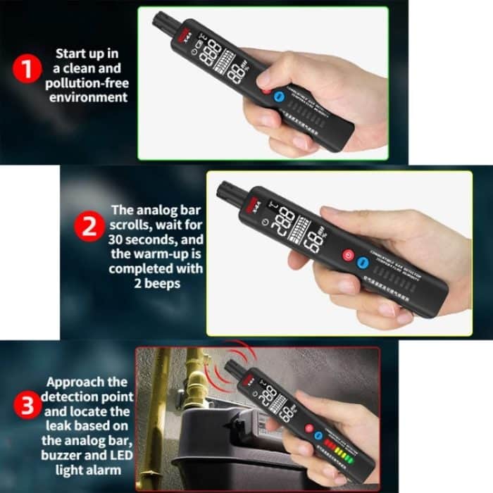 BSIDE X4A Tragbarer Detektor für brennbare Gase, Gasleckalarm – Bild 9