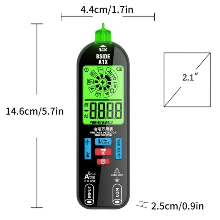 BSIDE A1X Lademodell Mini Digital Electric Pen Intelligentes automatisches Merit-Multimeter, BSIDE A1X Standard, BSIDE A1X With Tool Pack – Bild 2