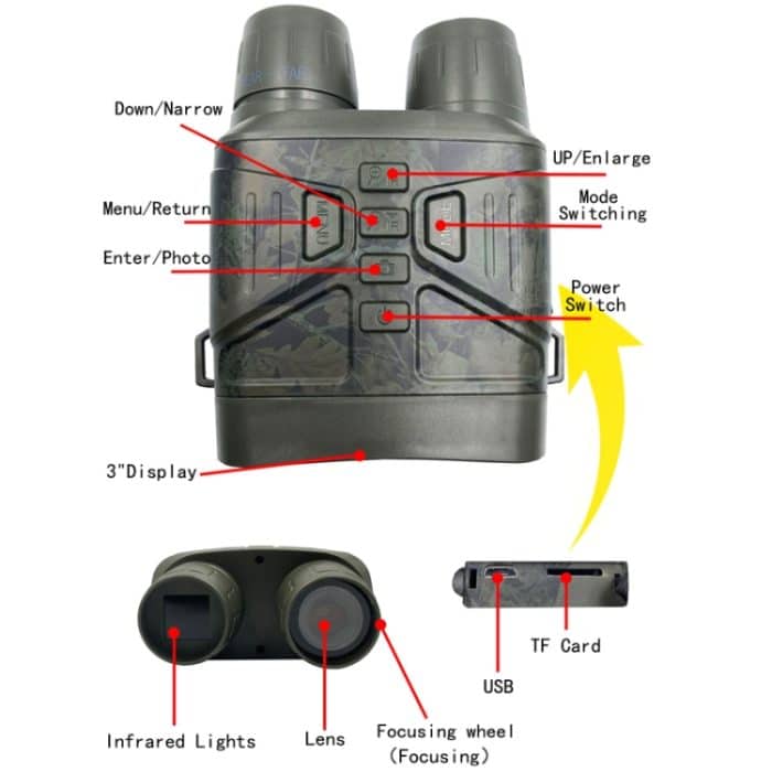 4K HD Infrarot-Doppelrohr-Teleskop-Nachtsichtinstrument, Y6-C – Bild 3