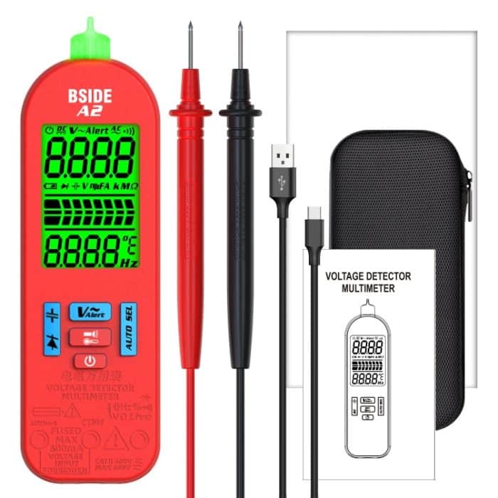 BSIDE A2 Lademodell, Mini-Digital-Bleistiftmultimeter mit automatischer Bereichswahl, BSIDE A2 With Tool Pack, BSIDE A2 Standard – Bild 12