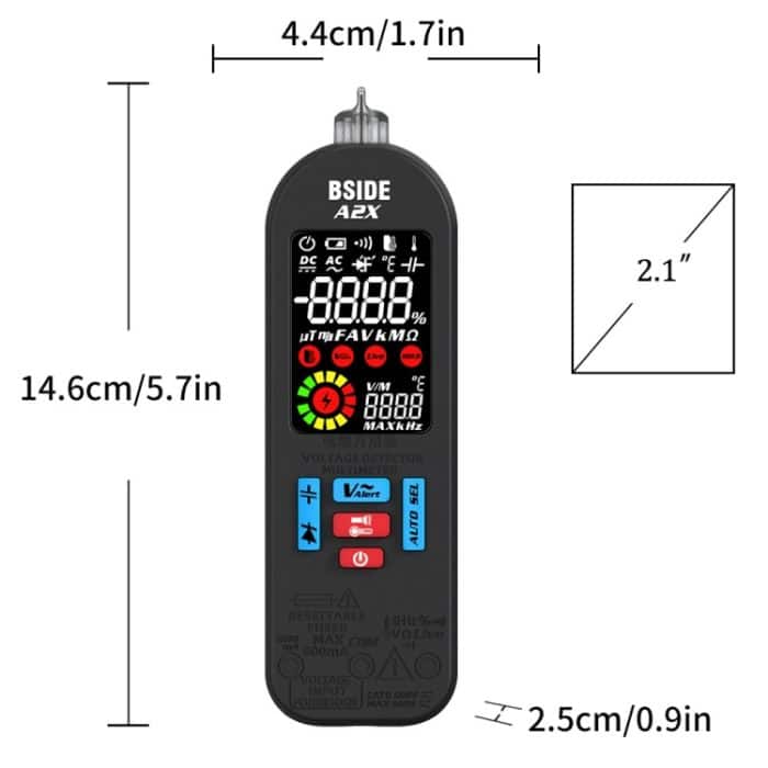 BSIDE A2X Mini-Digitalstift, Auto-Ranging-Multimeter-Lademodell – Bild 2