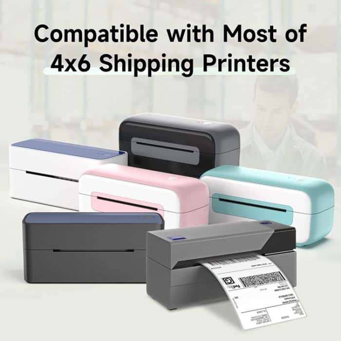 500 Blatt 4×6 Zoll Aufkleber Thermoetikettenpapier für Phomemo PM-246S / PM-241BT / D520BT, Folding White, Folding Rose Red, Folding Pink, Folding Light Blue, Folding Purple, Folding Yellow, Roll Paper White – Bild 4