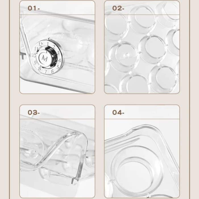 Eieraufbewahrungsbox PET Transparente Eierbox mit mehreren Spezifikationen, Middle Single Layer 12 Grid, Large Single Layer 20 Grid, Extra Large Single Layer 30 Grid, Middle Layer Double Layer 24 Grid, Large Double Layer 40 Grid... – Bild 3