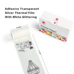 Für Phomemo M02 / M02S / M02Pro 3 Rollen / Packung 53 mm Anti-Trockenkleber-Thermoetiketten, White Glitter Full Transparent Bottom – Bild 3