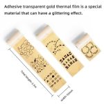 3 Rollen/Packung Phomemo für M02/M02S/M02Pro 50 mm Thermo-Etikettendruckpapier für Aufkleberdrucker mit schwarzem Buchstaben auf goldenem Pulverhintergrund – Bild 2