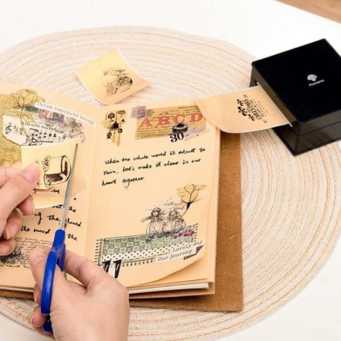 3 Rollen/Packung Phomemo für M02/M02S/M02Pro 50 mm Thermo-Etikettendruckpapier für Aufkleberdrucker mit schwarzem Buchstaben auf goldenem Pulverhintergrund – Bild 5