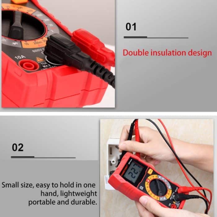 HABOTEST HT108L 600V 10A LCD Digital Multimeter DC Spannung Diode Freguency Multitester Strom Tester – Bild 8