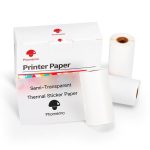 3 Rollen/Packung Phomemo 50 mm durchscheinende Unterseite, schwarze Worte, selbstklebendes Drucker-Etikettendruckpapier für M02/M02S/M02Pro/M03