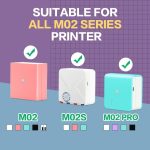 3 Rollen / Packung Phomemo für M02 / M02S / M02Pro 53 mm selbstklebende schwarze Thermoetiketten für Buchstabendrucker auf violetter / rosaroter / orangefarbener Unterseite – Bild 5