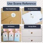 200 Stück/Rolle Phomemo für M110/M200 Drucker 30 x 30 mm runde selbstklebende Thermoetiketten – Bild 5