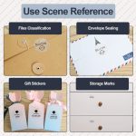 180 Stück/Rolle Phomemo für M110/M200 Drucker, 40 x 40 mm, kreisförmig, transparent, selbstklebend – Bild 6