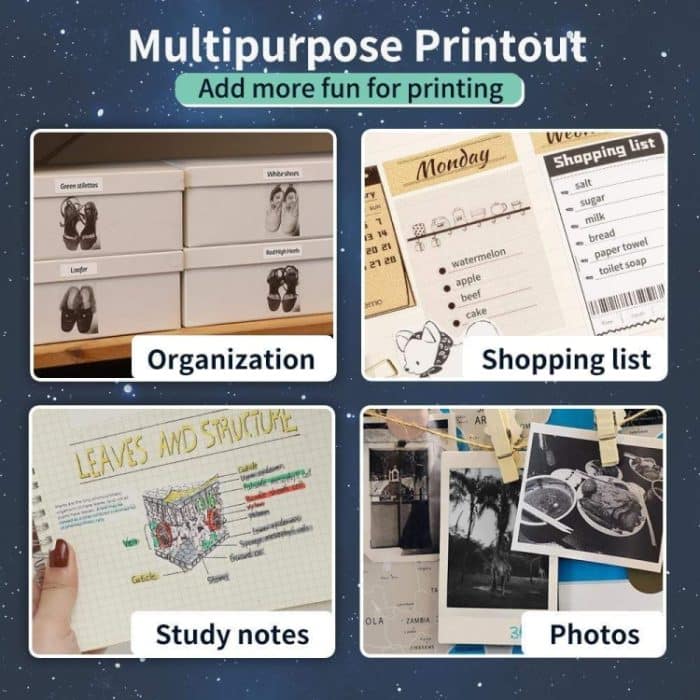 Für Phomemo M03-Serie, 3 Rollen/Packung, 80 mm x 3,5 m, 10 Jahre Thermo-selbstklebendes Schwarz-auf-Weiß-Druckpapier – Bild 5