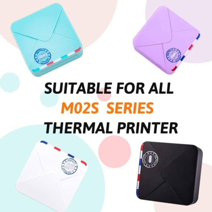 Für Phomemo M02S / M02 Pro, 9 Rollen/Packung, selbstklebendes Thermopapier mit 15 mm violetter/hellblauer/hellrosa Unterseite – Bild 3