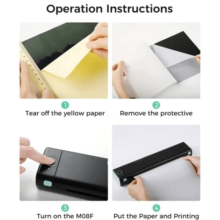 Für Phomemo M08F / TP81 100 Blatt / Packung A4 Tattoo Transferpapier kompatibel für MR.IN Brother Pocket Jet / MT800 – Bild 6