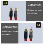 Audio-/Videostecker mit gelötetem RCA-Stecker aus reinem Kupfer, zusammengebaut mit AV-Lotus-Anschluss, Red – Bild 5