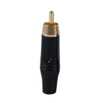 Audio-/Videostecker mit gelötetem RCA-Stecker aus reinem Kupfer, zusammengebaut mit AV-Lotus-Anschluss, Black