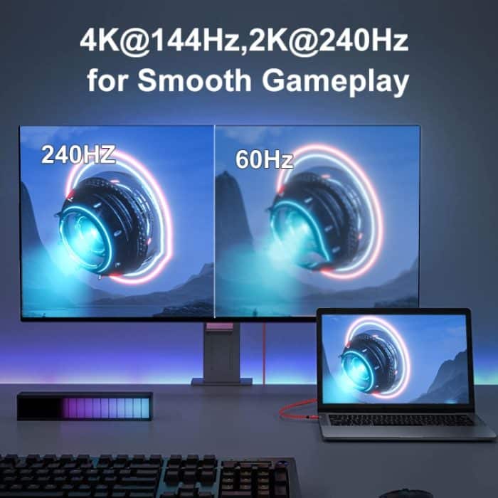 Version 2.1 Mini-DP-auf-DP-Kabel, Monitor, Computer-Video-Adapterkabel, 30 AWG Außendurchmesser: 6,3 mm, 1m, 1.5m, 2m, 3m – Bild 5