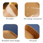 Einweg-Lunchbox aus Kraftpapier, rechteckige Verpackungsboxen zum Mitnehmen mit runden Ecken, 10pcs 500ml, 10pcs 650ml, 10pcs 750ml, 10pcs 850ml, 10pcs 1000ml – Bild 4