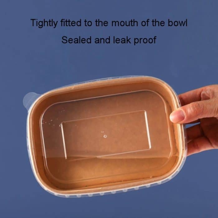 Einweg-Rechteckdeckel aus Papier für Schüsseln, Deckel für Fast-Food-Verpackungen, PP Cover, Vellum Cover – Bild 6