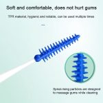 40 Stück/Box Silikon-Interdentalbürste, Mundreinigungs-Lückenbürste, 40pcs /Box (Green), 40pcs /Box (Blue) – Bild 4