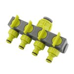 Garten-Rasenbewässerung, EU-Gewindehahn, ein Eingang, vier Ausgänge, Ventilumsteller, Green And Gray