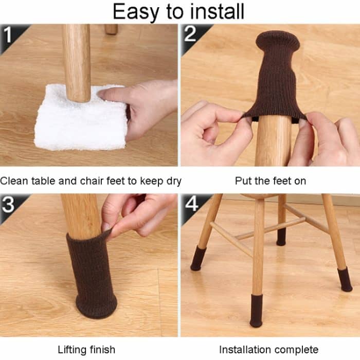 Rutschfeste Tisch- und Stuhlschoner, geräuschlose und verschleißfeste Tischpolster, 4pcs /Set, 16pcs /Set – Bild 10