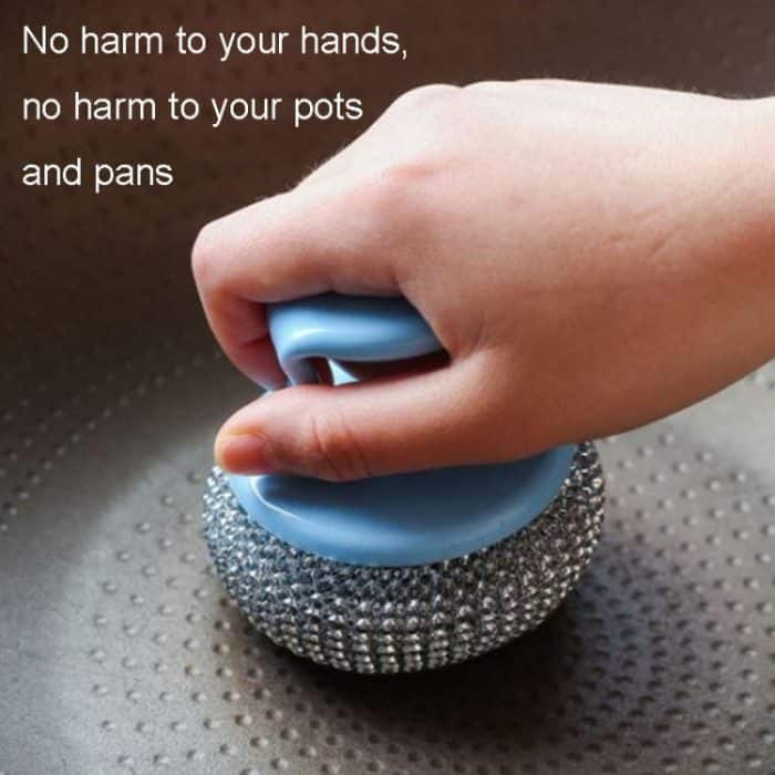 Abnehmbare Reinigungsdrahtkugel für Küchentopf und Spülbürste – Bild 7