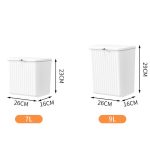 Hängender 7-Liter-Mülleimer für die Küche mit verschiebbarem Deckel und Mülleimer unter der Spüle, 7L – Bild 8