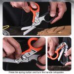 Multifunktionale Outdoor-Erste-Hilfe-Ausrüstung, faltbare Gadget-Schere – Bild 8