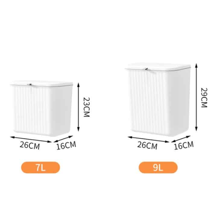 Hängender 9-Liter-Mülleimer für die Küche mit verschiebbarem Deckel und unter der Spüle abfallender Mülltonne, 9L – Bild 8