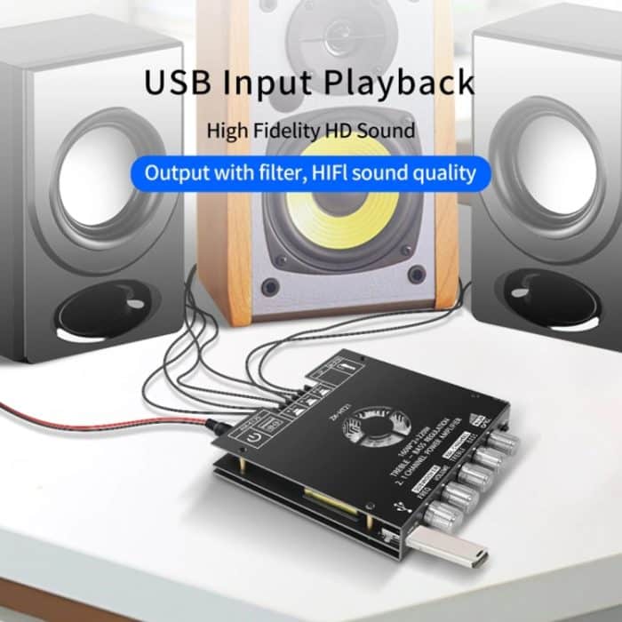 ZK-HT21 Bluetooth-Digitalverstärkermodul 2.1 Kanal TDA7498E – Bild 11