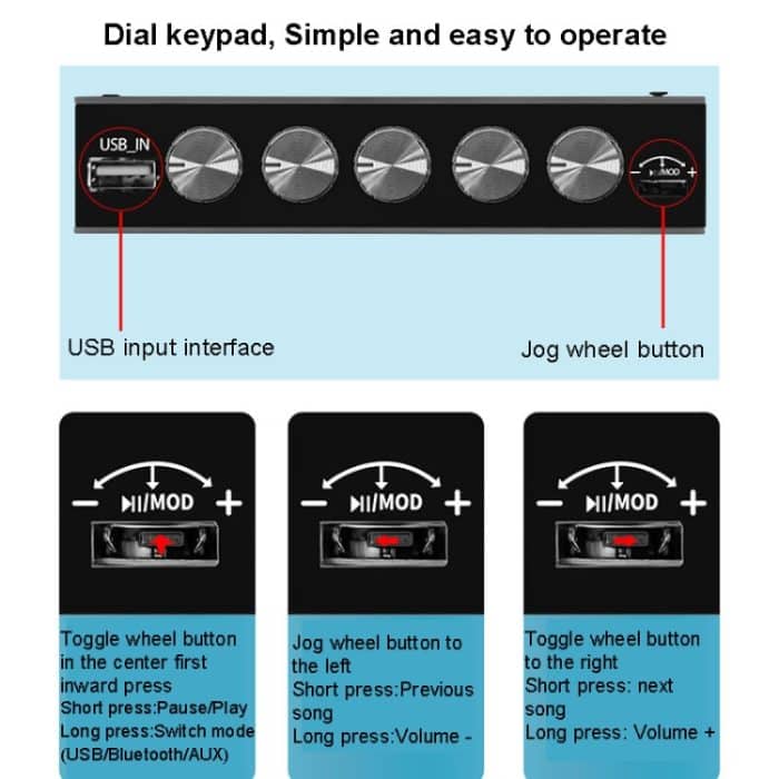 ZK-HT21 Bluetooth-Digitalverstärkermodul 2.1 Kanal TDA7498E – Bild 5