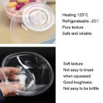 HEJIAHAO Einwegschüssel in Lebensmittelqualität, runde, verdickte, transparente Kunststoffschüssel, 18pcs /Pack – Bild 3
