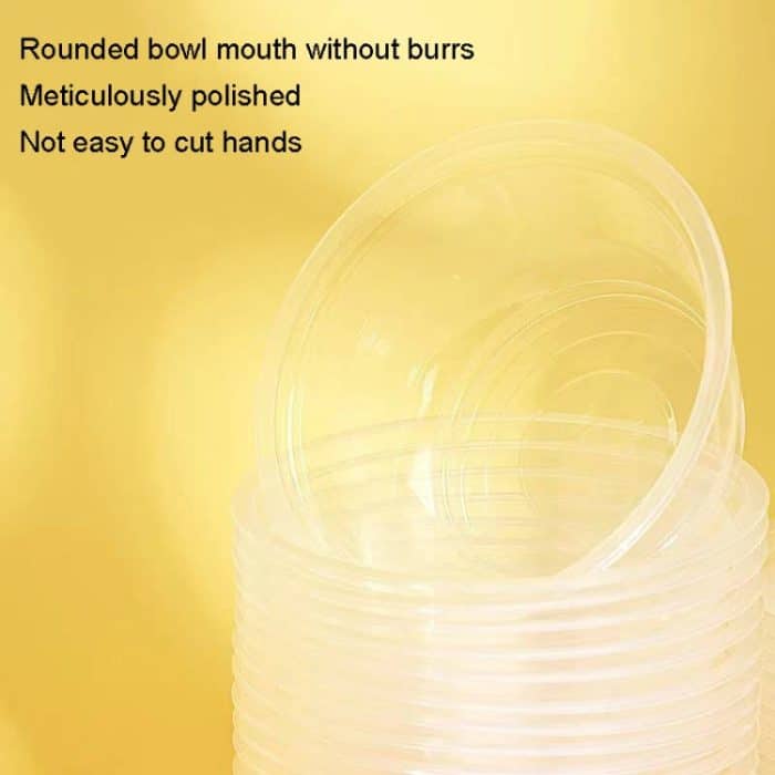 HEJIAHAO Einwegschüssel in Lebensmittelqualität, runde, verdickte, transparente Kunststoffschüssel, 18pcs /Pack – Bild 5