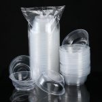 50 Stück/Packung, kein Deckel, runde Einweg-Plastikschüssel, dicke, transparente Fast-Food-Suppenschüssel, 300ml, 380ml, 700ml, 850ml, 1000ml – Bild 2