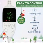 Tragbare Heizdecke mit elektrischem Überwurf, elektrische Flanelldecke mit Ärmeln, 130 x 150cm EU Plug, 130 x 150cm UK Plug, 150 x 180cm EU Plug – Bild 4