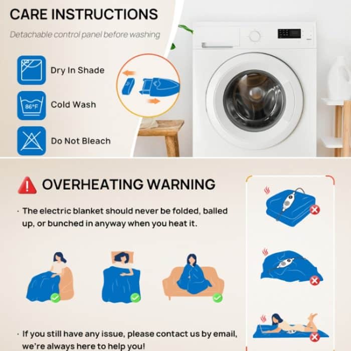 Tragbare Heizdecke mit elektrischem Überwurf, elektrische Flanelldecke mit Ärmeln, 130 x 150cm EU Plug, 130 x 150cm UK Plug, 150 x 180cm EU Plug – Bild 6