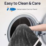 Tragbare Heizdecke mit elektrischem Überwurf, elektrische Flanelldecke mit Ärmeln, 130 x 150cm EU Plug, 130 x 150cm UK Plug, 150 x 180cm EU Plug – Bild 7