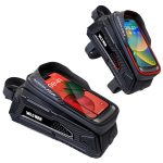 WILD MAN M30 1L Hartschalen-Mountainbike-Frontträgertasche, TPU-Touchscreen-Fahrradausrüstungstasche, M30 (Black), M30 (Black Red) – Bild 2